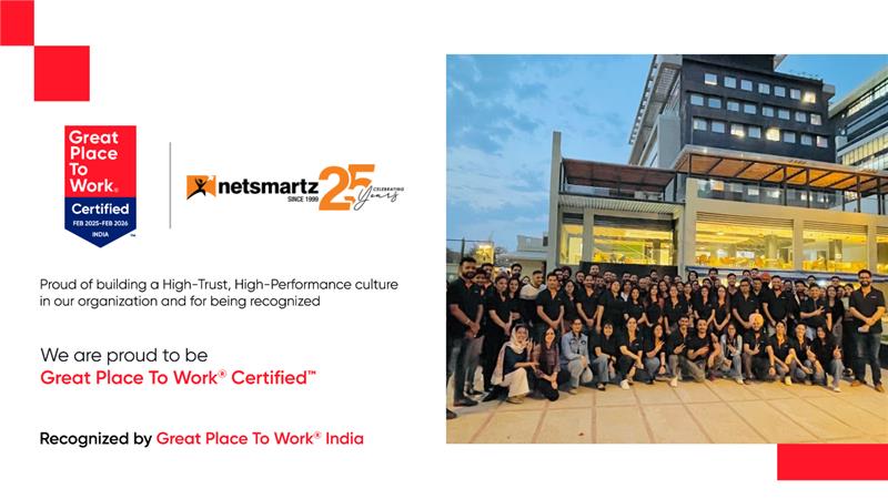 Netsmartz Once Again Certified as a Great Place to Work® for 2025–2026